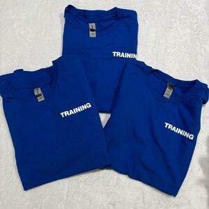 Gildan Blue Training Short Sleeve Tees